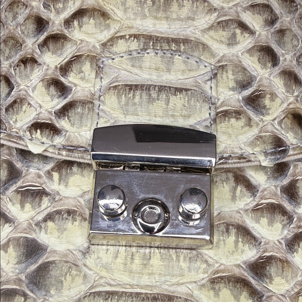 Python Crossbody Bag with Chain Strap - image 5